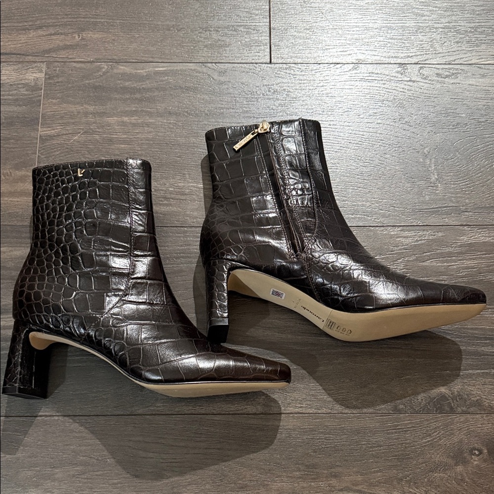 Larroude brown booties